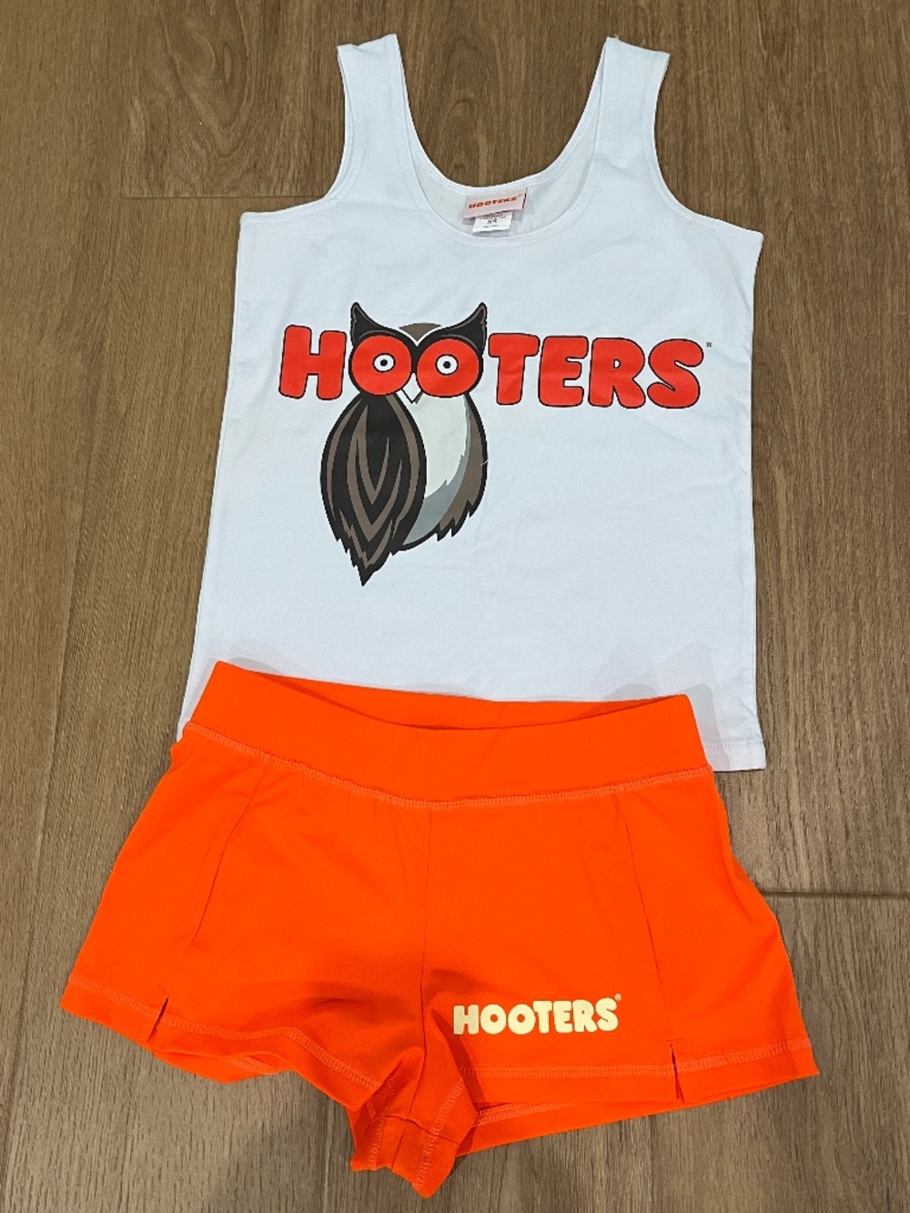 Hooters shirt and shorts size XS